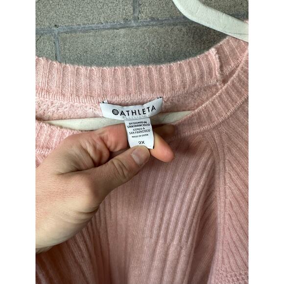 Athleta Pink Crew Neck Sweater - Picture 7 of 9